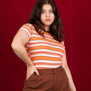 Big Bud Press Donut Shop Striped Tee Size XS